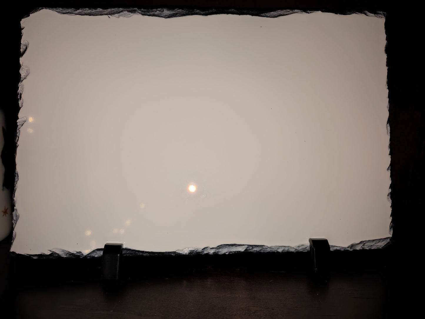 Schiefertafel mit Fotodruck