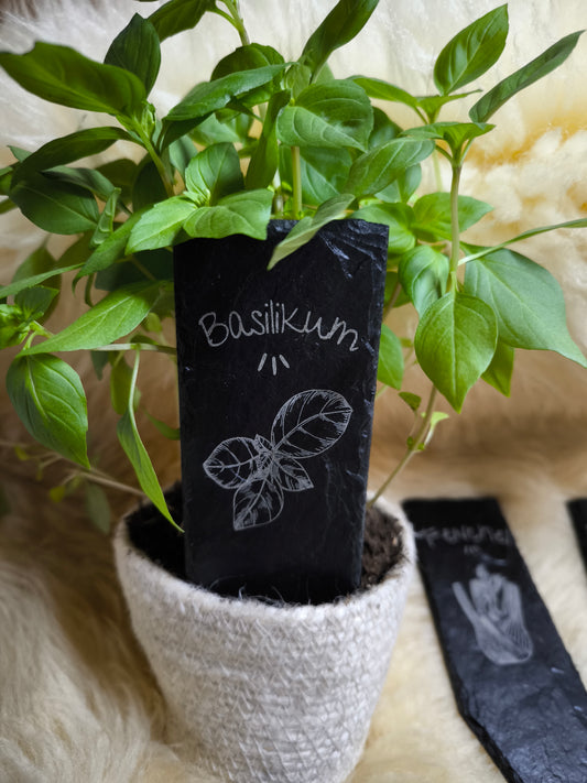 Gartenstecker aus Schiefer