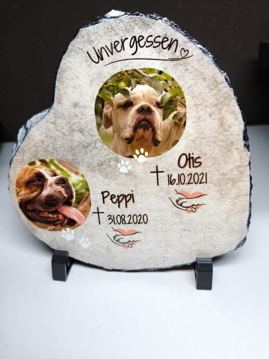 Schiefertafel mit Fotodruck